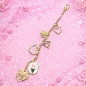 Handmade Gold Heart Purse Charm